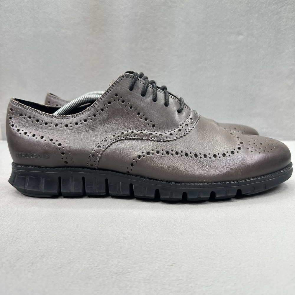 Cole Haan ZeroGrand Mens Size 12 (M) Wingtip Oxford Burnished Pavement Leather